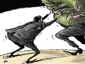 Asharq al-Awsat cartoon, 10 June 2010 (Ahmadinejad and 'change')