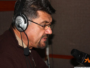 Abdul Razaq Mamoon during a call-in-show in Radio Free Afghanistan's Kabul Bureau on January 15