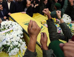 Coffins of the security guards who died outside the Iranian Embassy in Beirut
