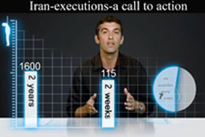 Video calling for action to stop executions in Iran released