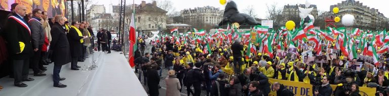 European politicians protest Rouhani visit