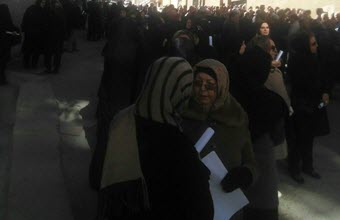 More than 1,500 retired teachers held a protest gathering in front of Iran Regime’s parliament