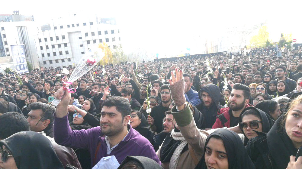 Iran: Students Protesting Bus Crash at Azad University