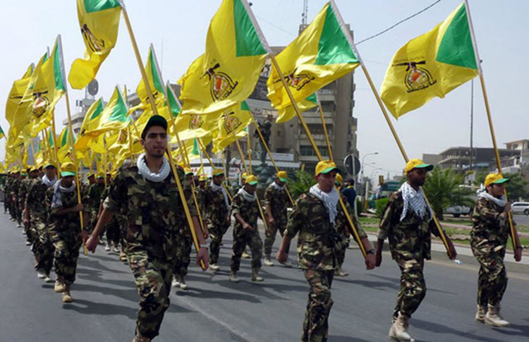 The military parade of Hezbollah forces in Lebanon