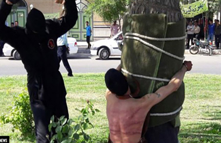 Flogging in public in Iran