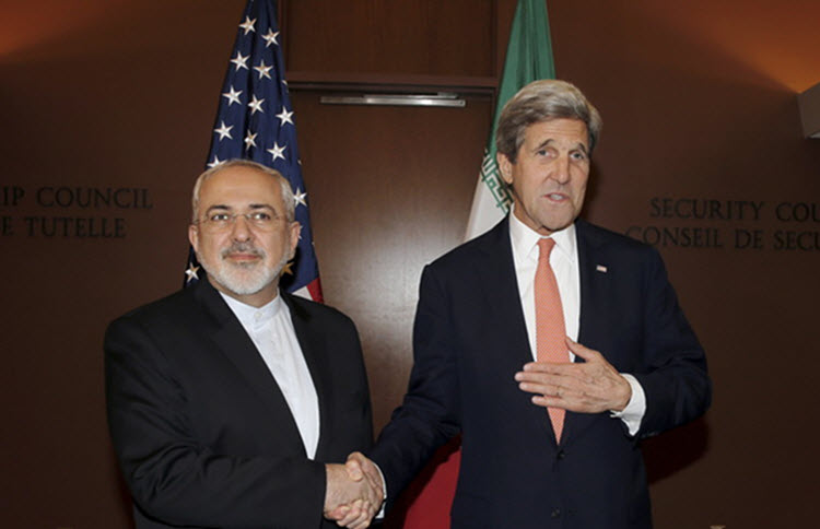 John Kerry and Iranian Foreign Minister Mohammad Javad Zarif