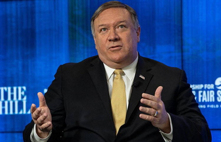 US Secretary of State Mike Pompeo speaks on major foreign policy priorities in Washington on April