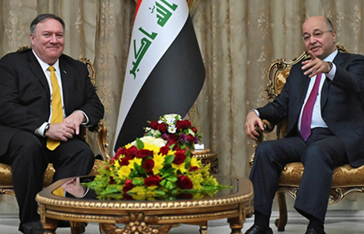 U.S. Secretary of State Mike Pompeo in Iraq met President Barham Salih
