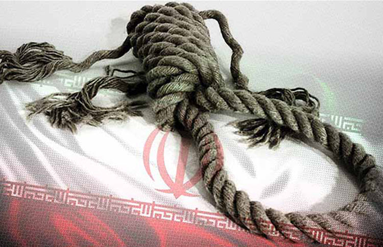 Flag of Iran and execution rope