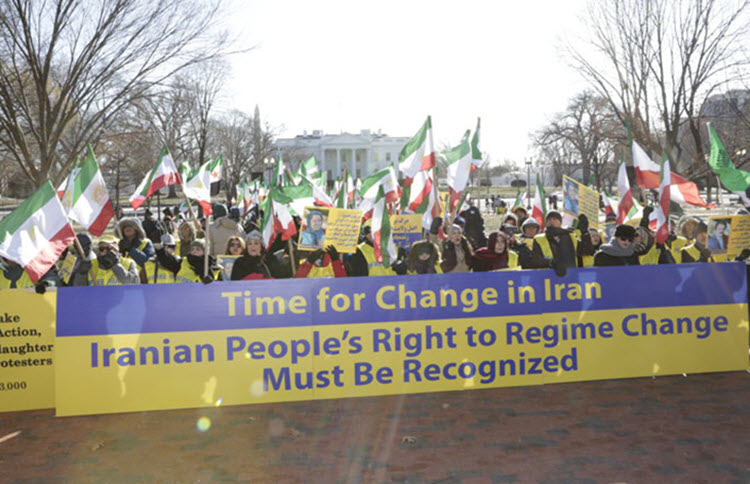 The Iranian-American communities in the U.S. OIAC, March in Washington D.C. in solidarity with Iran Protests, calling for regime change in Iran