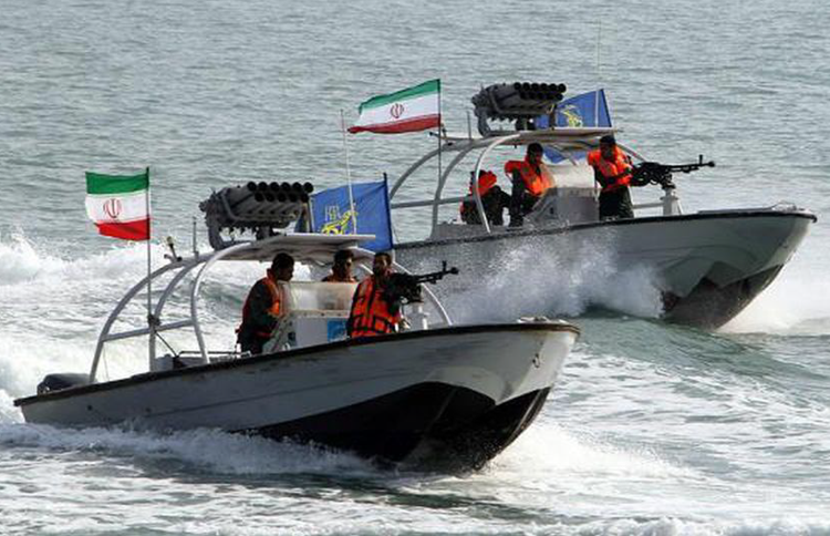Iranian missile boats patrol territorial waters in the Gulf