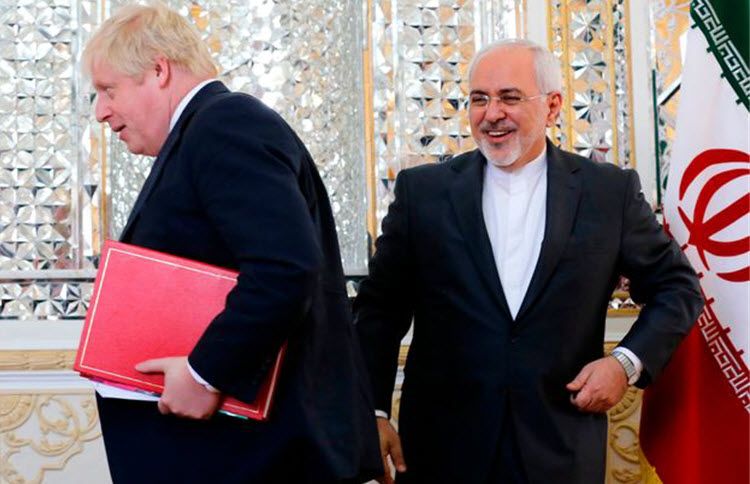 Boris Johnson and Mohammad Javad Zarif