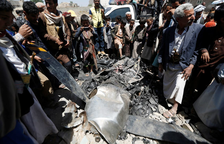 US says drone shot down by Iran-backed Houthis