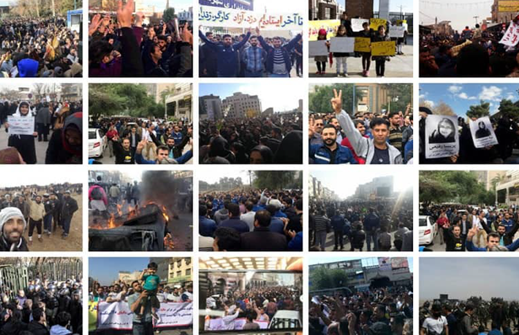 Eight protests across Iran on Tuesday and Wednesday