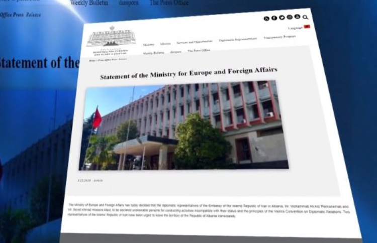 Albanian Government orders two Iranian diplomats to leave the country within 72 hours, due to they pose “a serious threat” to Albania