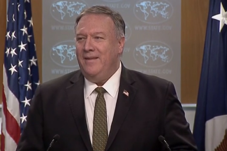 U.S. Secretary of State remarked about the Iranian regime's launching a satellite