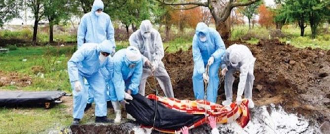 Victims of the coronavirus buried in Iran