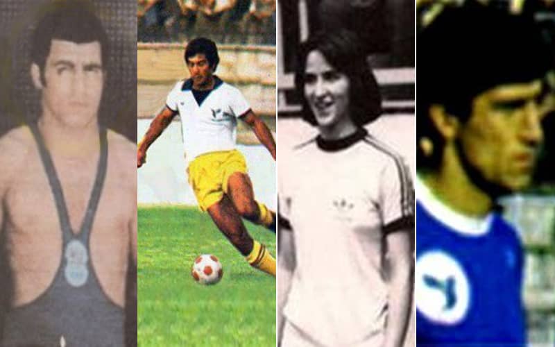 Iranian Athletes who were executed for supporting the MEK/PMOI in the 1980s—from Left: Houshang Montazer ol-Zohour - Habib Khabiri - Foruzan Abdi - Mahshid Razzaghi