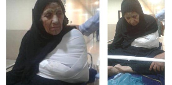 Ahmad Saedi's grandmother in the hospital