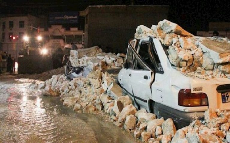 An image of the earthquake hit city of Sisakht in Iran