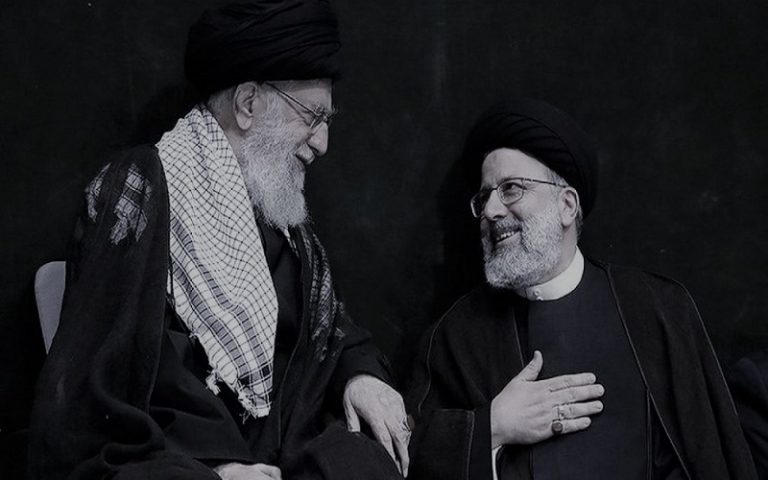 Iran's supreme leader Ali Khamenei (left) with the head of Iran's judiciary Ebrahim Raisi (right)