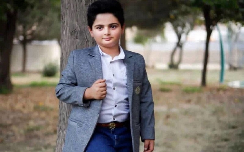 Kian Pirfalak, a 9-year-old child who was killed by security forces' gunfire in 2022