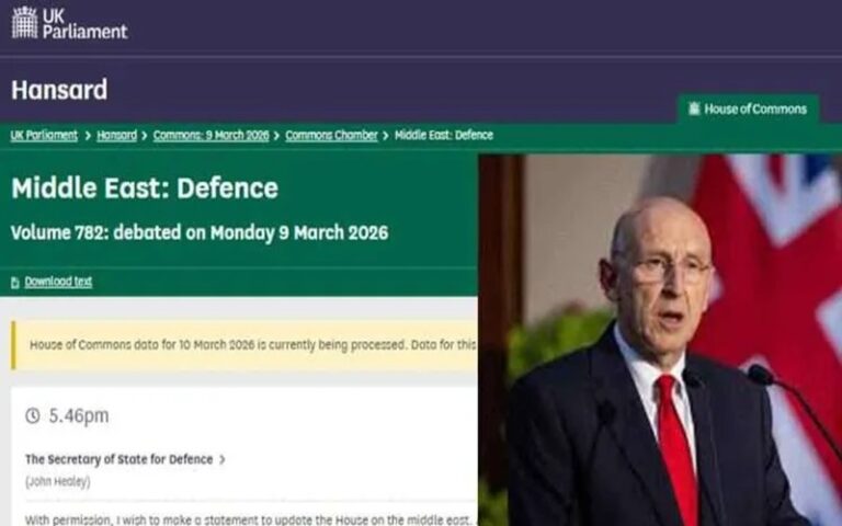 UK Defense Secretary Warns of Dangerous Attacks by Iran’s Regime in Parliament